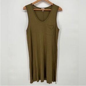 J. Crew sleeveless pocket dress forrest green tank size small